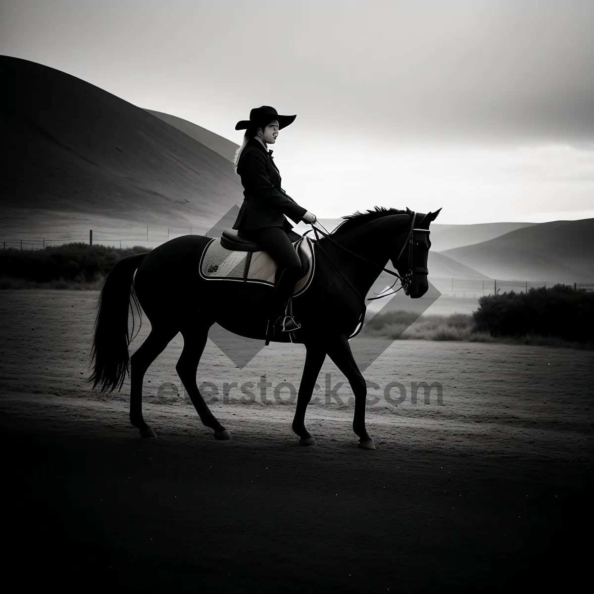 Picture of Serenity at Sunset: Majestic Horseback Ride on the Beach