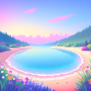 Vibrant Summer Seascape with Beautiful Sky