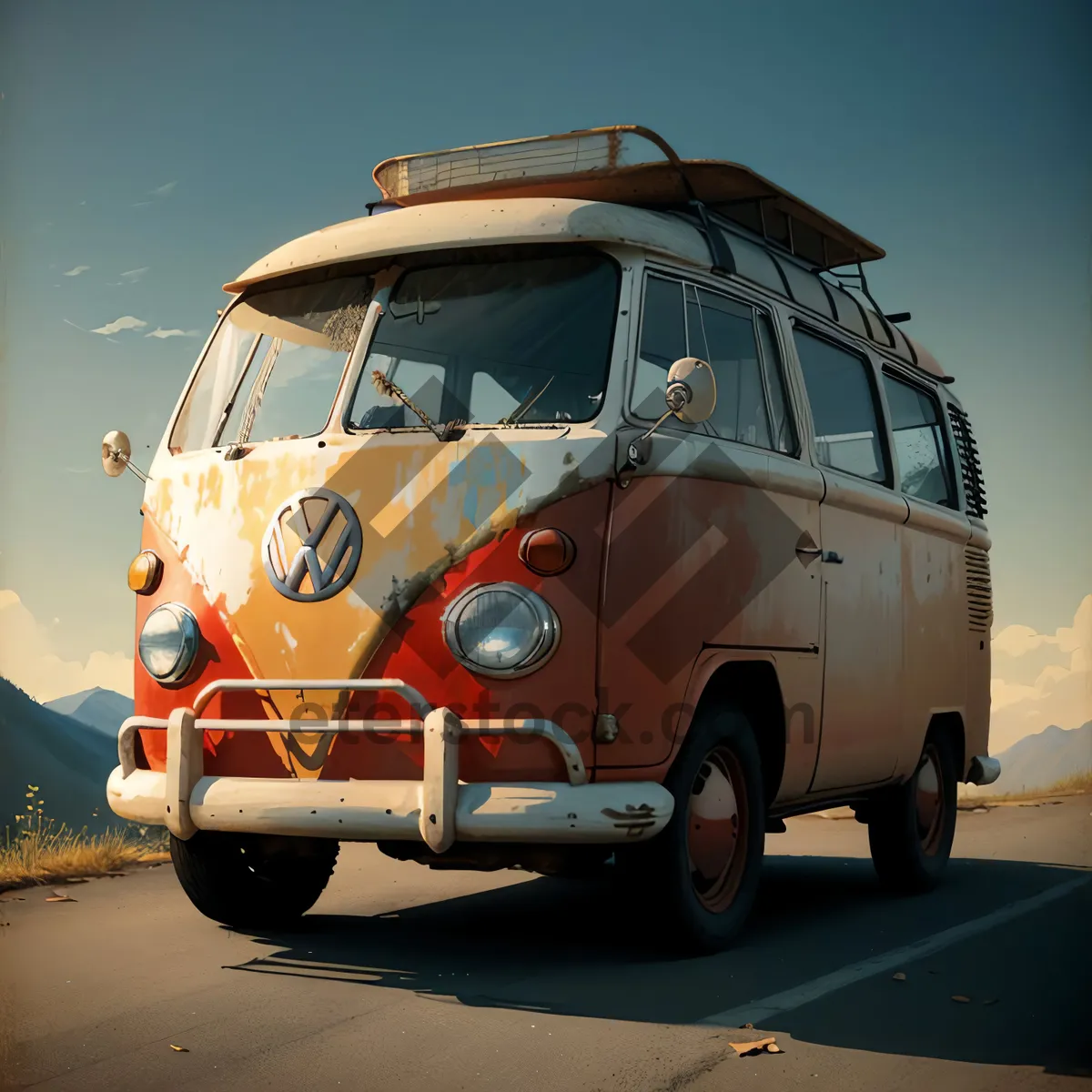 Picture of Speeding on the Highway in a Camper Van