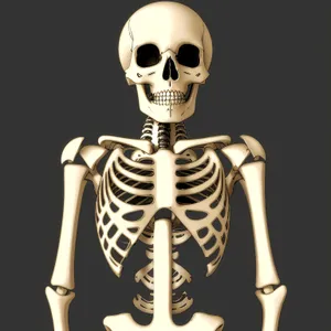 Pirate Skeleton in X-ray: Intricate Anatomical Bones Expose Health Dangers