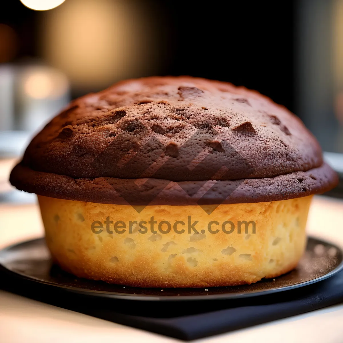 Picture of Delicious chocolate pastry for breakfast with coffee.