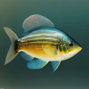 Vibrant Orange Goldfish Swimming in Aquarium