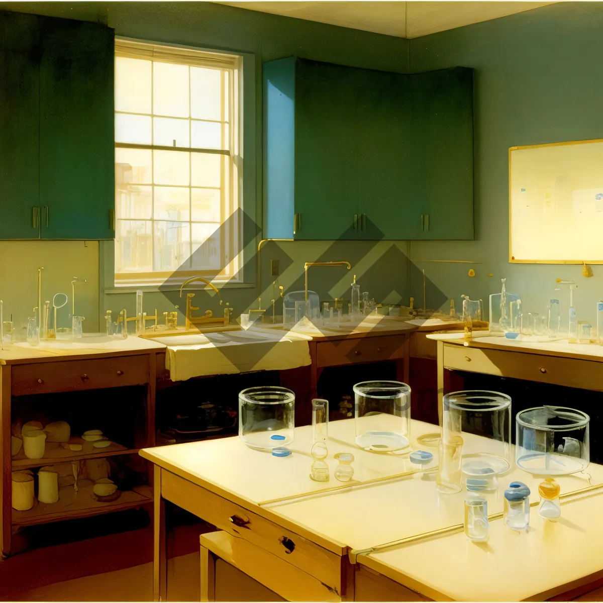 Picture of Modern classroom interior with stylish furniture