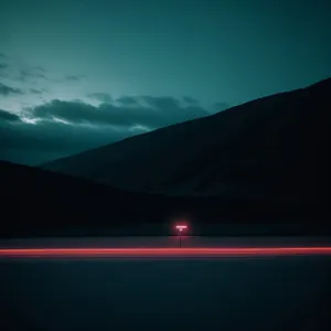 Serene Sunset Over Countryside Road