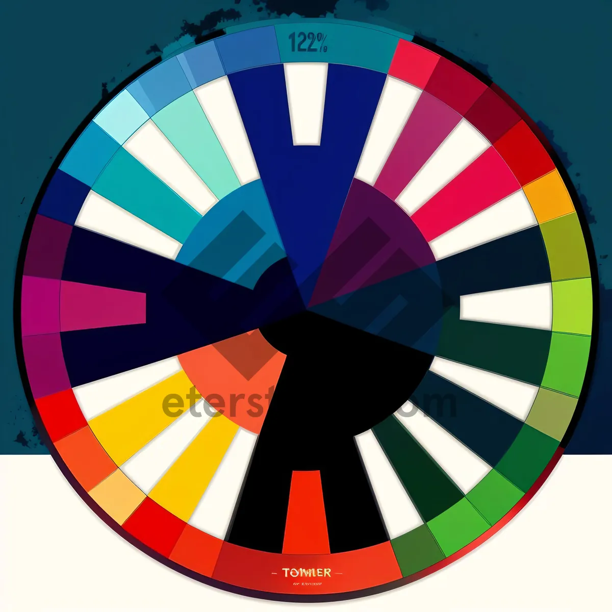 Picture of Patriotic Round Flag Icon Button for Web