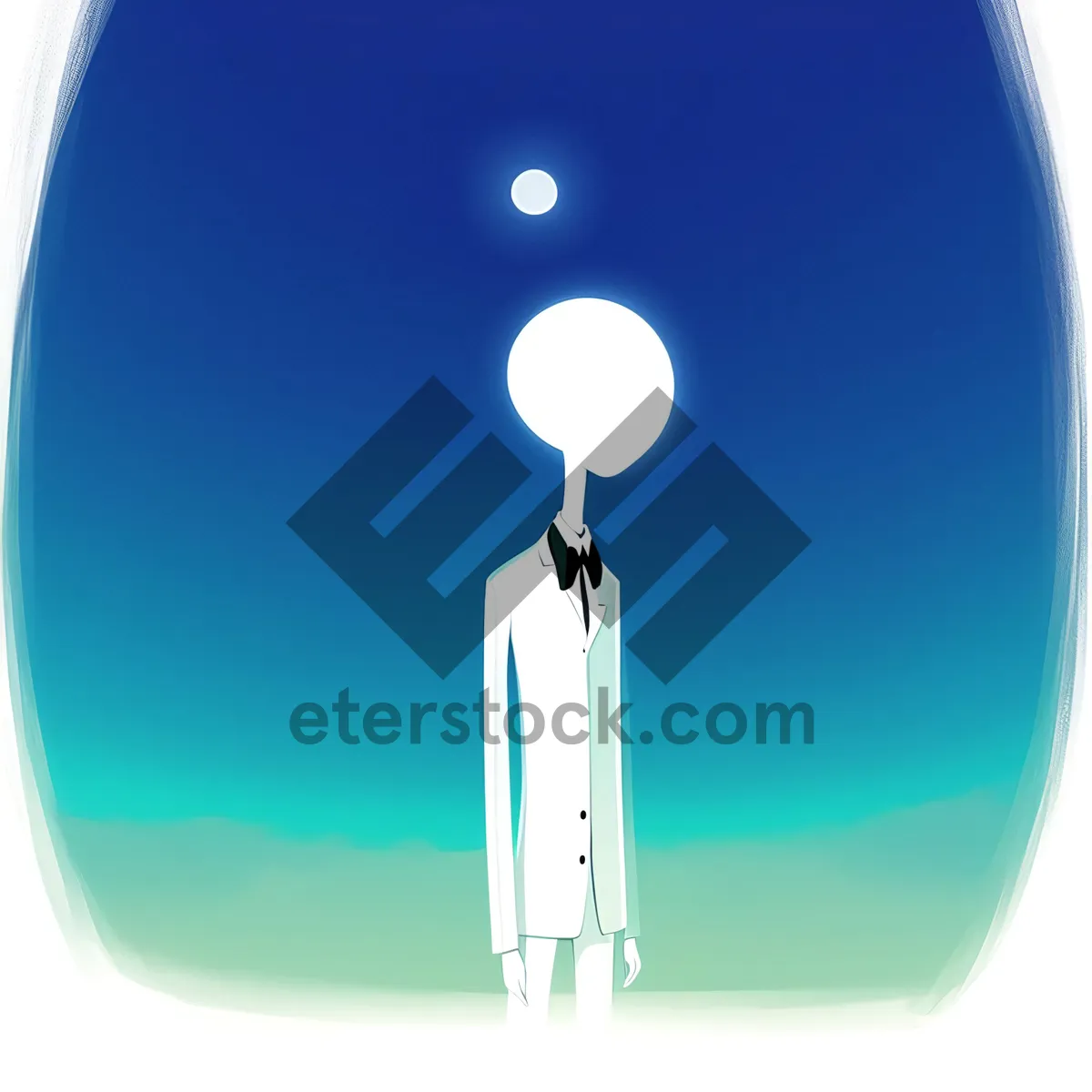 Picture of Computer Button Icon - 3D Human Character