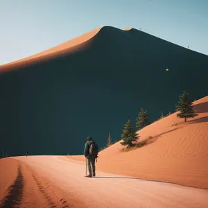 Scorching Moroccan Desert Landscape: Sun-kissed Sand Dunes