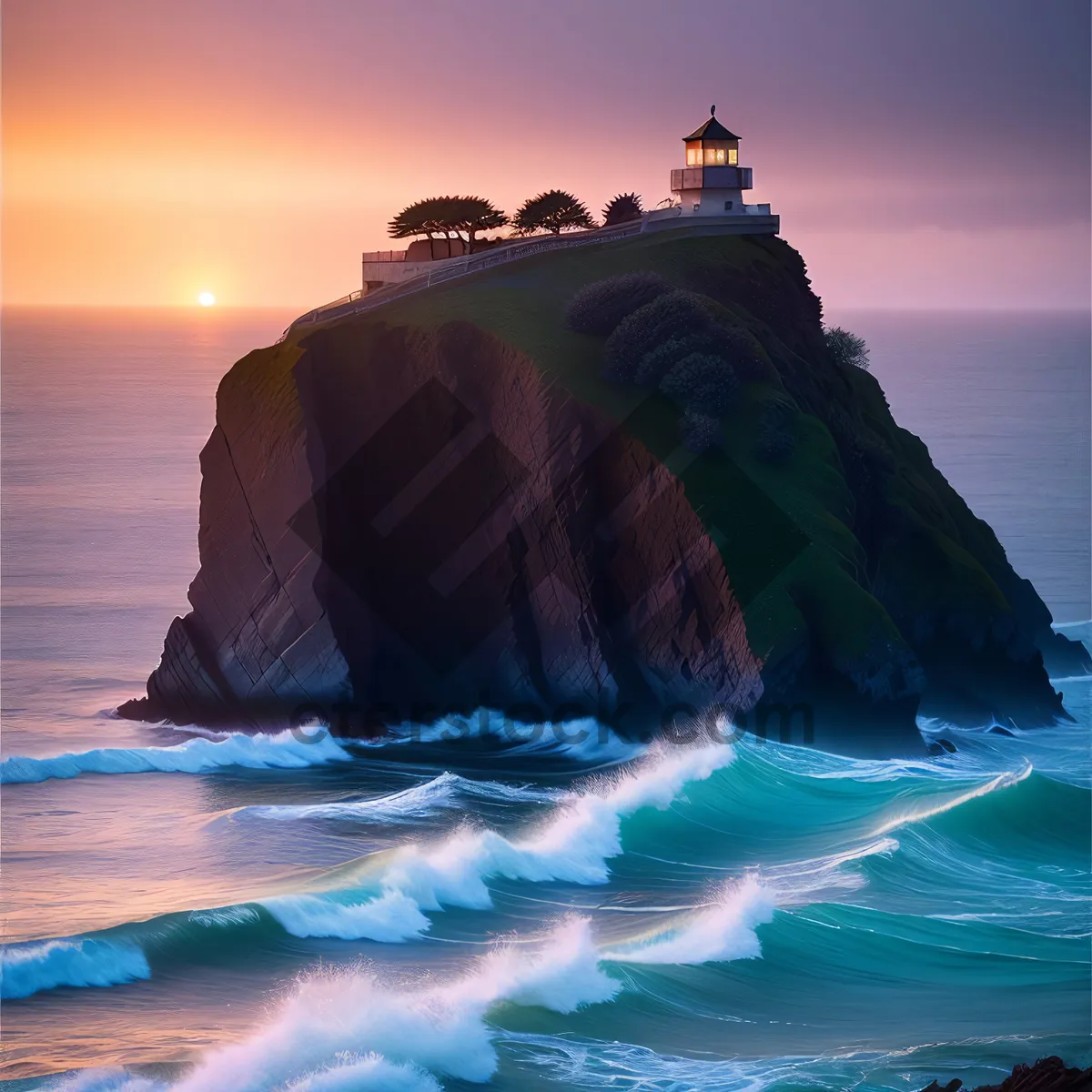 Picture of Coastal Bliss: Dreamy Ocean Waves and Sandy Shores