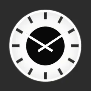 Analog Clock Time Indicator Icon with Hour and Minute Hands