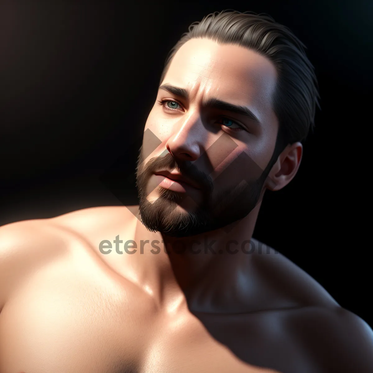 Picture of Captivating Macho Model with Sensual Gaze