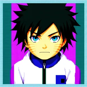Cartoon DJ art with broadcaster amulet
