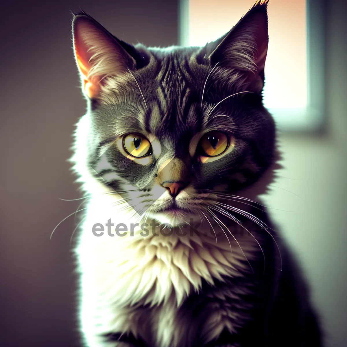 Picture of Curious Kitten with Beautiful Eyes