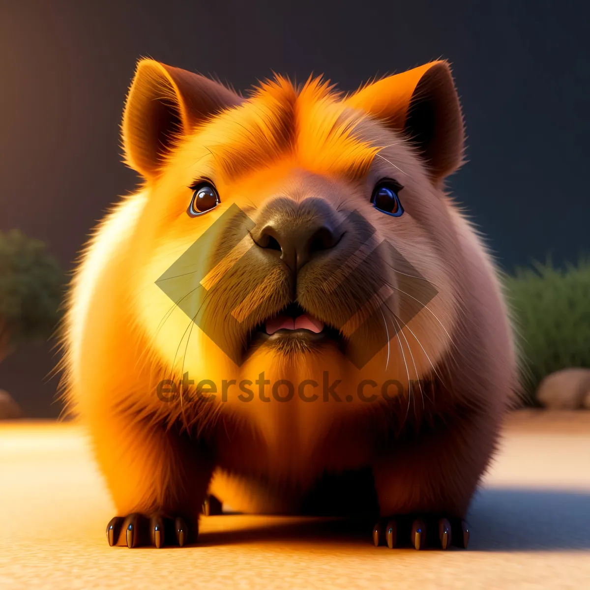 Picture of Furry Fluffball with Whiskers - Adorable Guinea Pig!