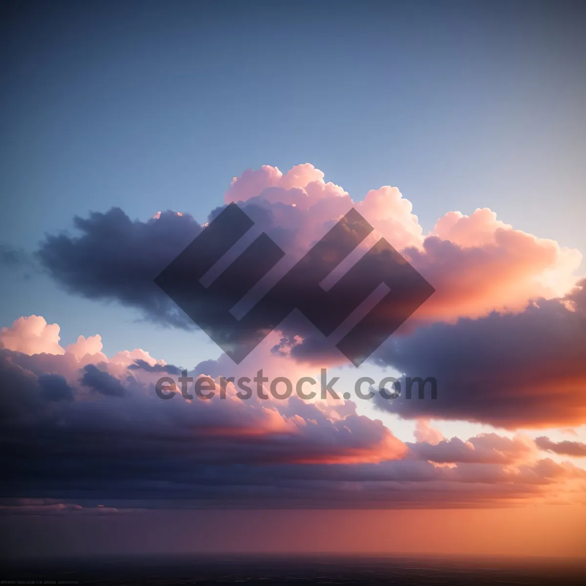 Picture of Vibrant Sunset Over the Cloudy Horizon