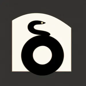 Black Symbolic Restraint Icon - Fastener Design