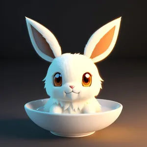 Bunny Cartoon Ear: Cute Baby Bunny Icon