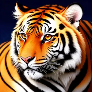 Striped Feline Majesty: The Majestic Tiger Cat