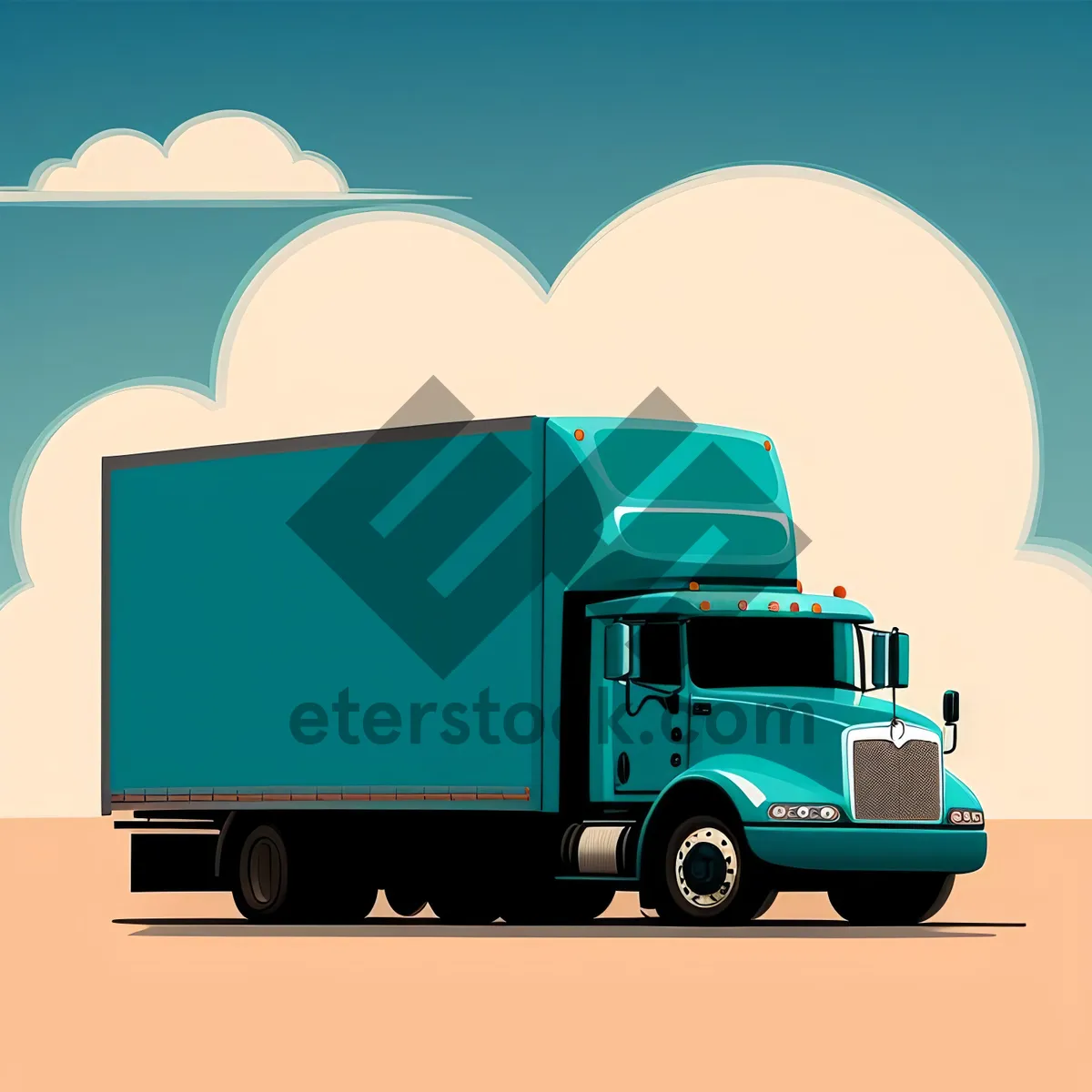 Picture of Trailer Icon Set: Export, Web Buttons, Glossy Symbols