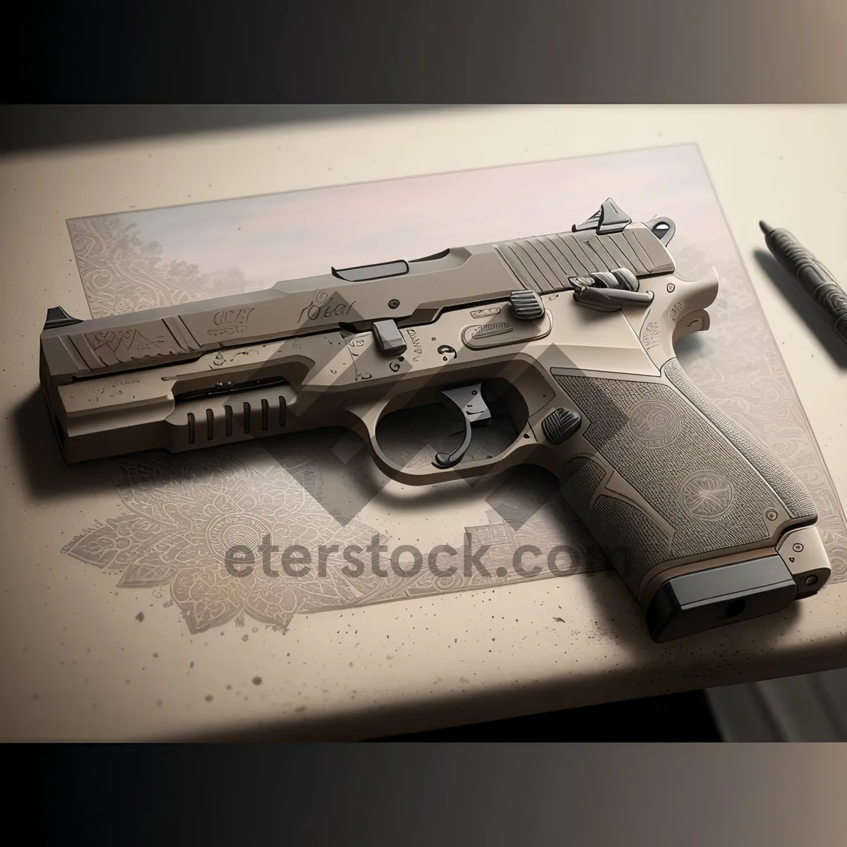 Picture of Metal Handgun: Weapon for Security and Protection