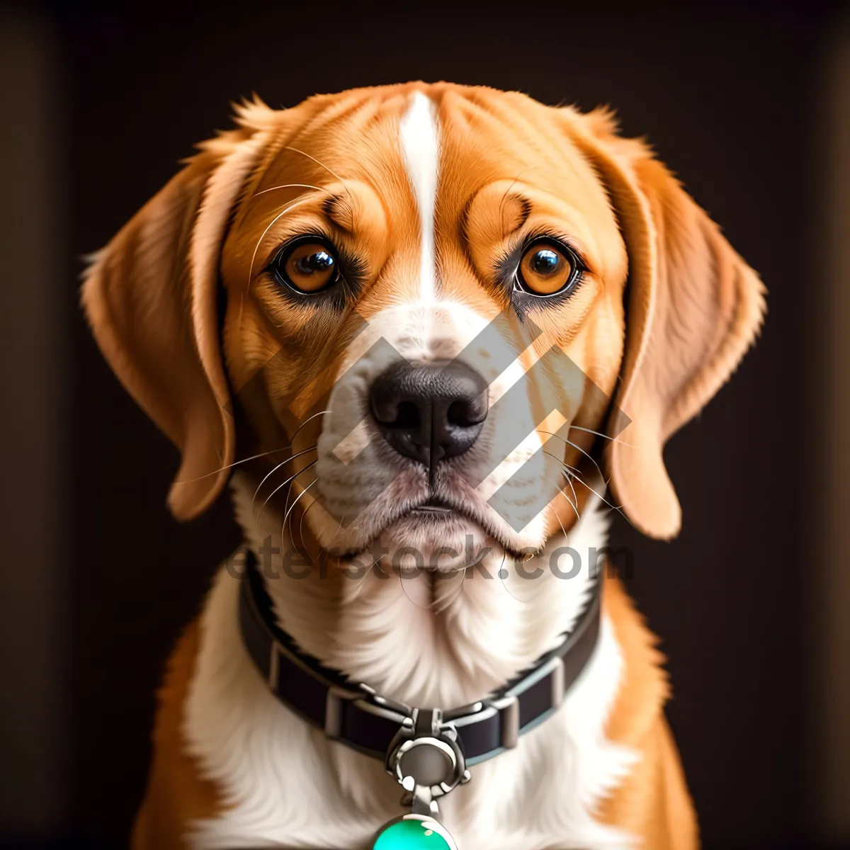 Picture of Adorable Beagle Puppy: Purebred Canine Companion in Studio