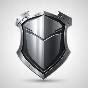 Shiny 3D heraldry gem symbol icon.