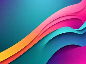 Futuristic dynamic abstract digital art design in rainbow colors