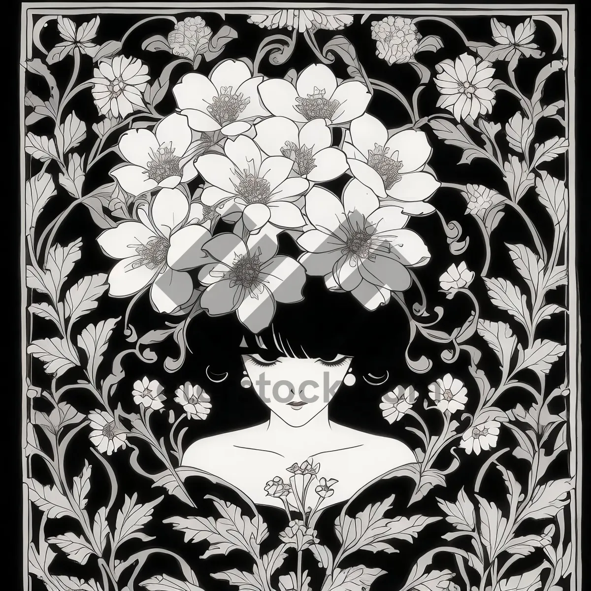 Picture of Baroque Floral Ornament in Vintage Style