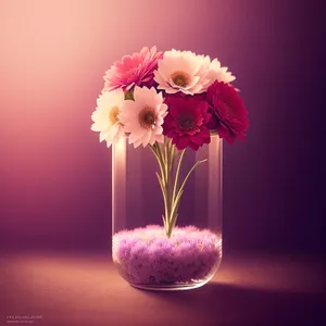 Pink Spring Floral Bouquet in Vase