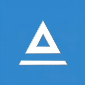 Symbolic Pyramid Sign: Stairs to Graphic Icon Design