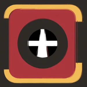 Fire Station Icon: Facility Symbol for Button