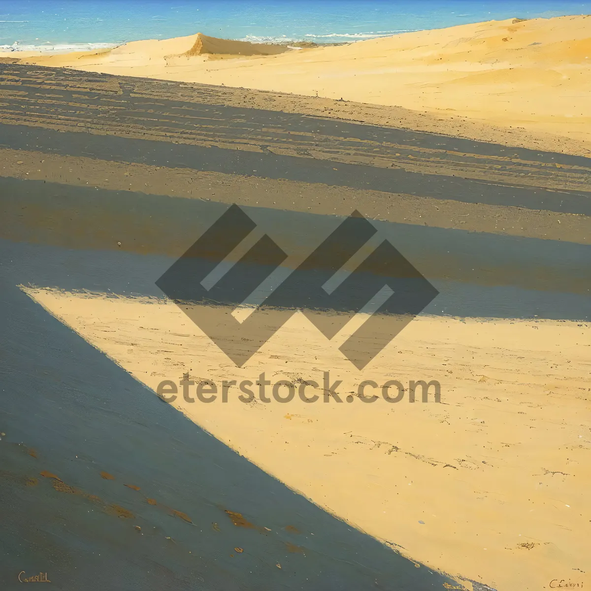 Picture of Sandy Dune Landscape Under Scorching Sun