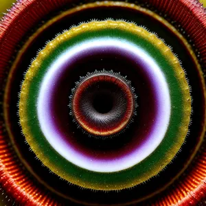 Colorful Coil Millipede: Dynamic Arthropod Art in Fractal Design