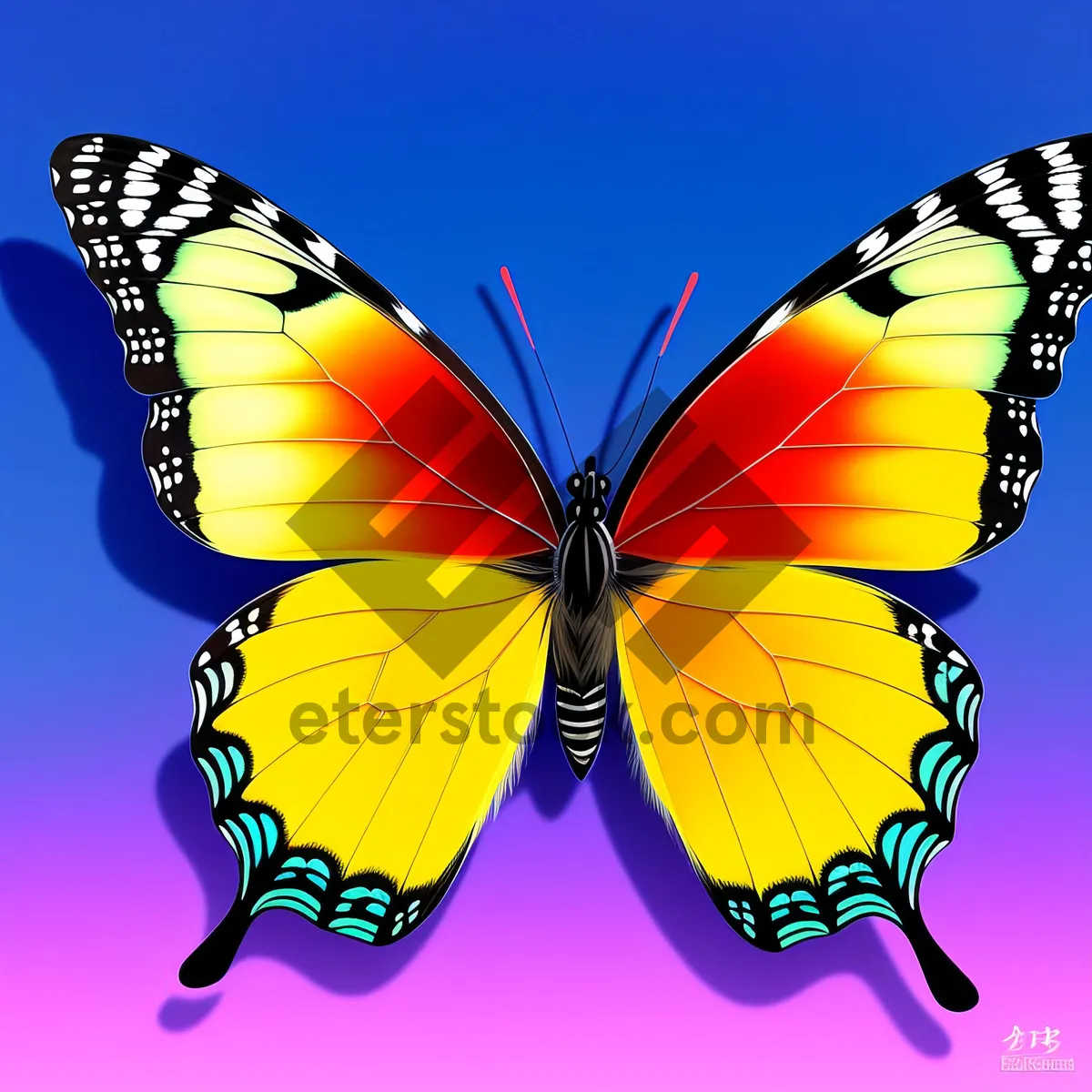 Picture of Vibrant Wing Design - Colorful and Fun Graphic