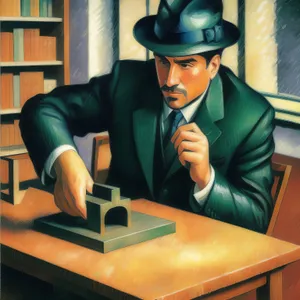 Professional Businessman Working on Laptop at Desk