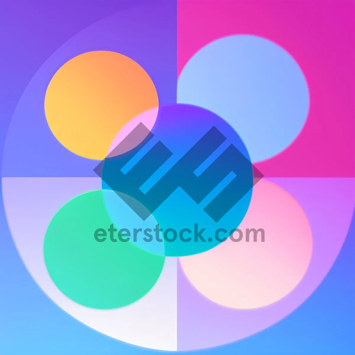 Picture of Vibrant Colorful Circle Icon Set