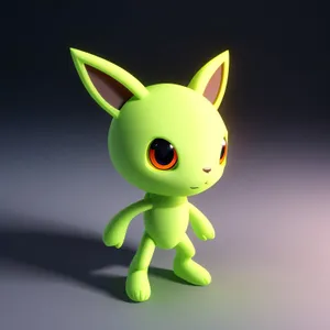 Cartoon 3D Automaton Character Baby Render