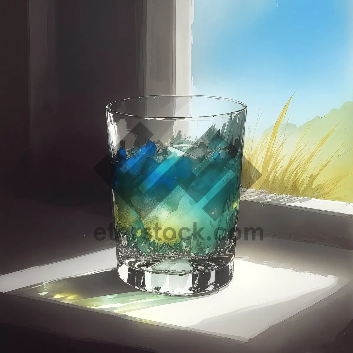 Picture of Refreshing Party Drink in Chilled Glass