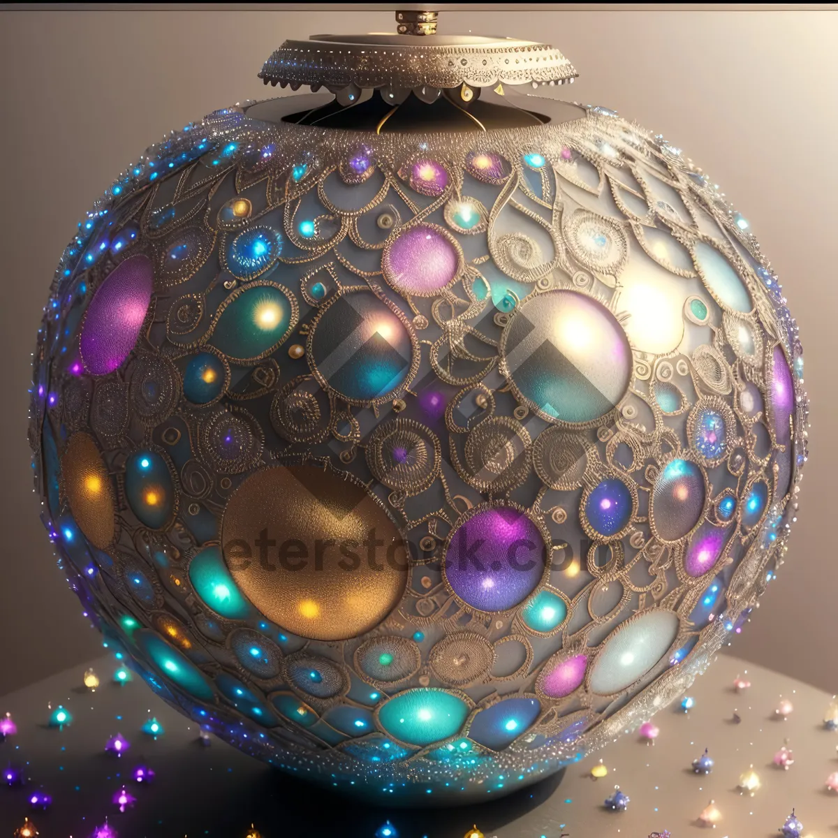 Picture of Bright LED Glass Ball: Festive Holiday Decor