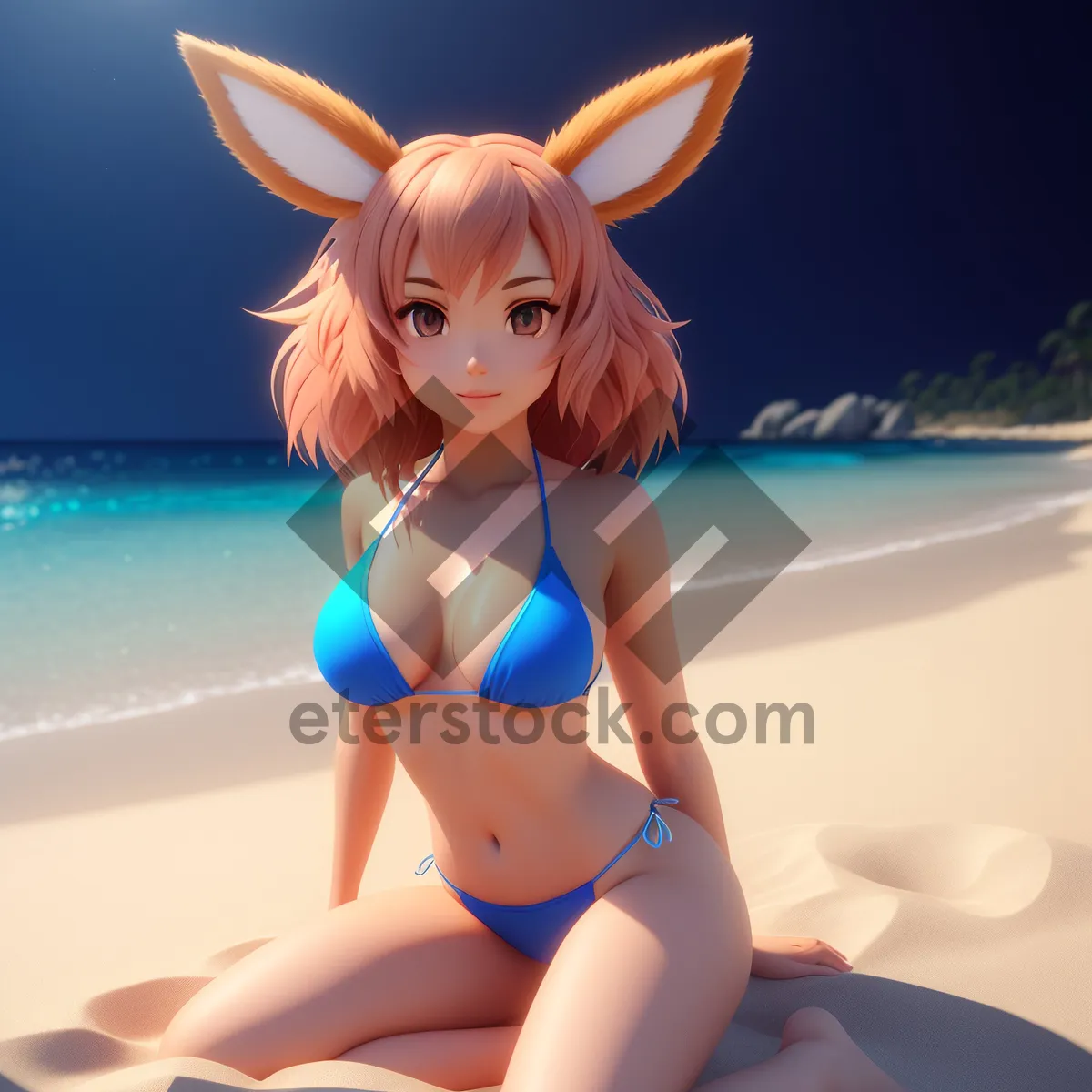 Picture of Beach Babe: Bikini Model in Paradise
