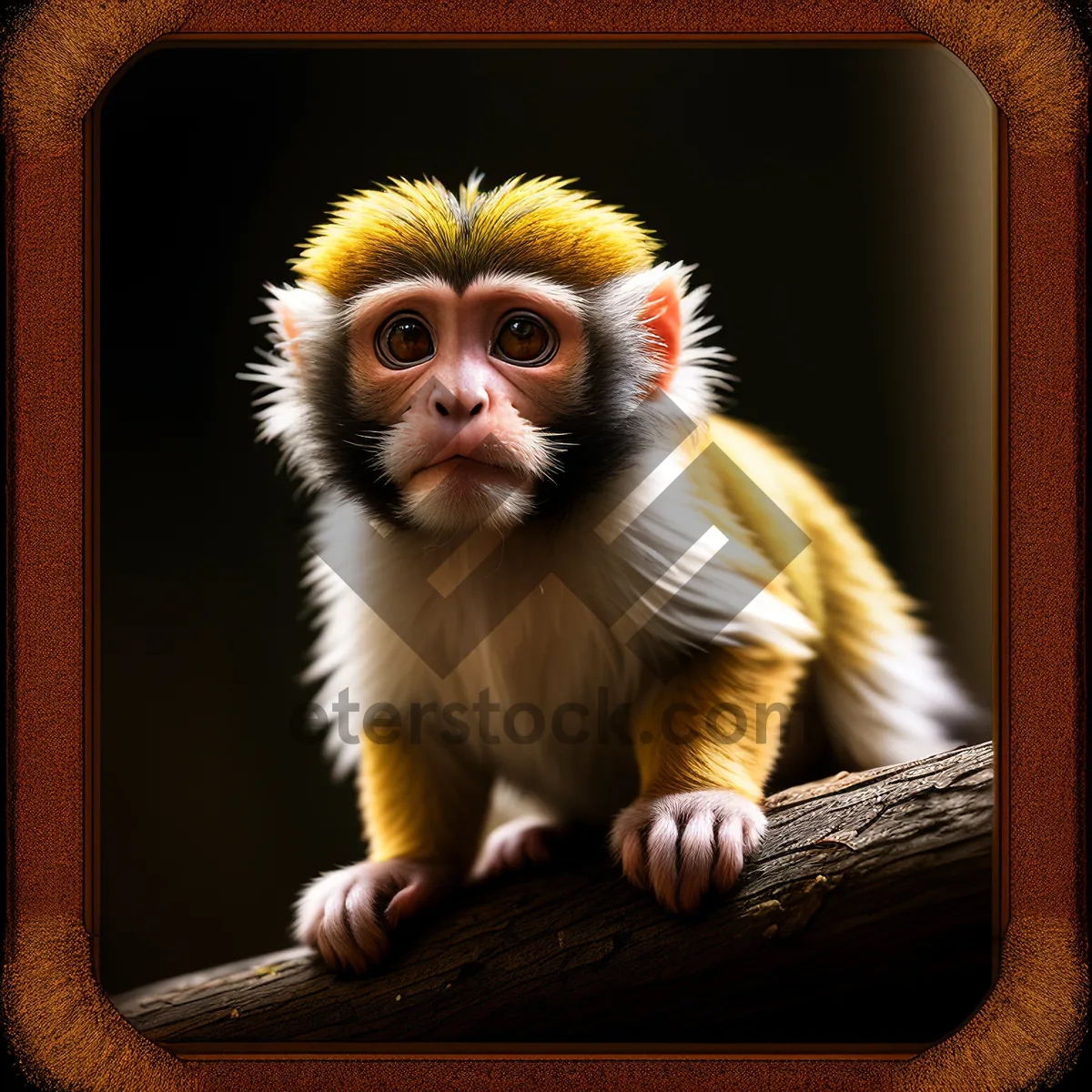 Picture of Cute jungle primate with wild fur