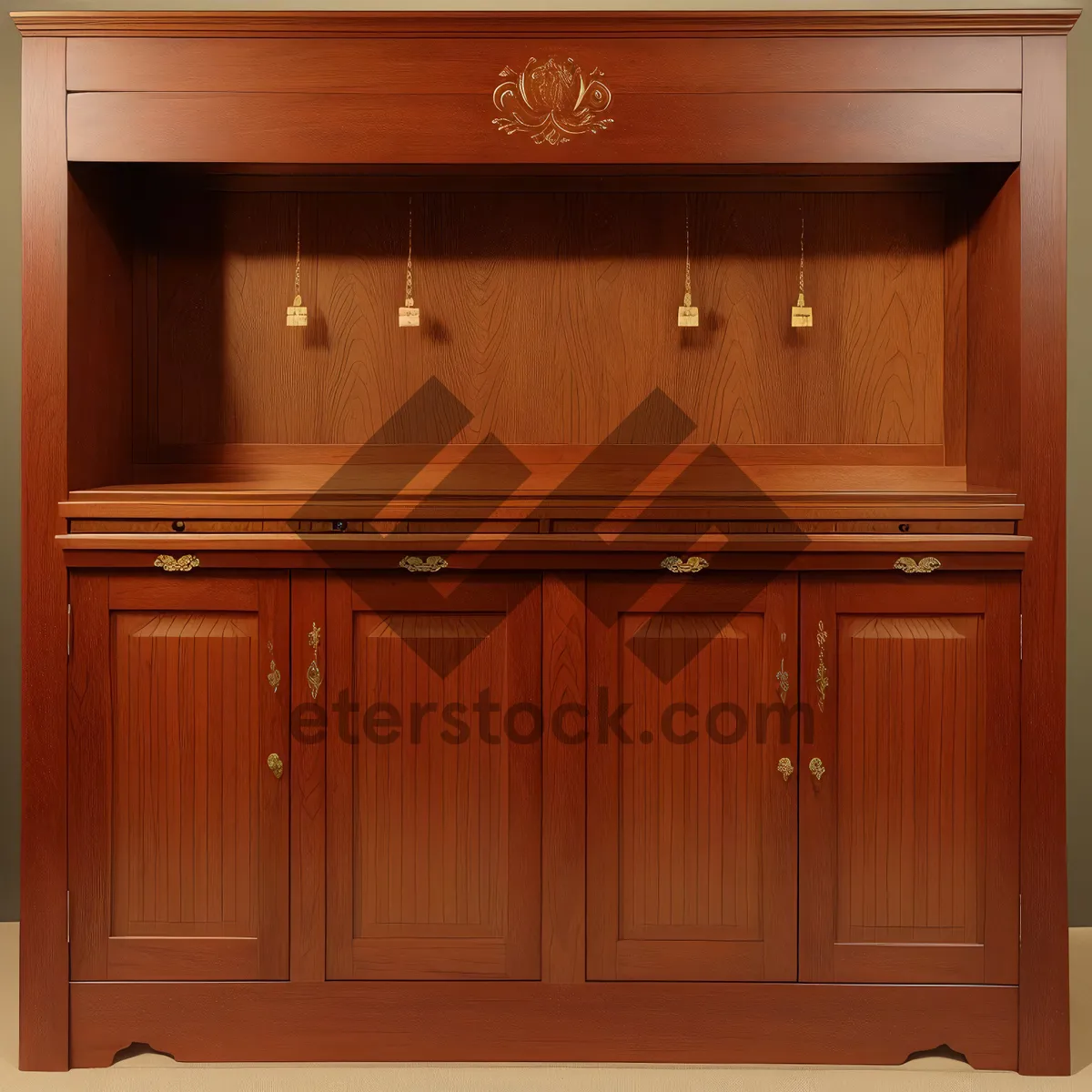 Picture of Modern Luxury Kitchen Cabinet with Wood Buffet