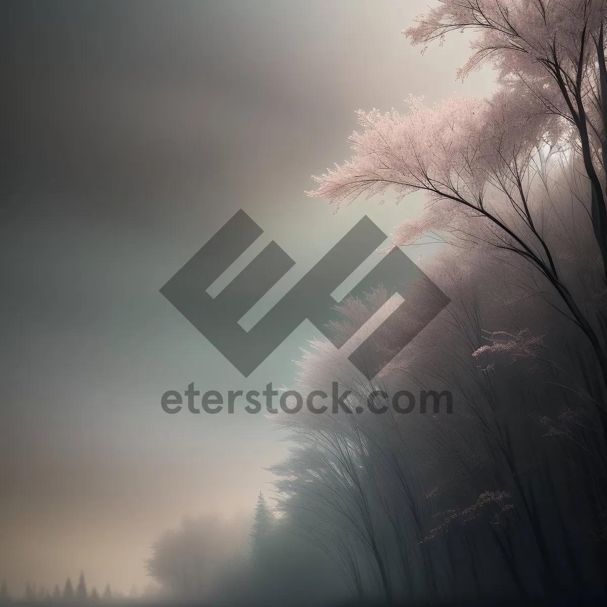 Picture of Vibrant Sunset Over Wheat Field and Trees