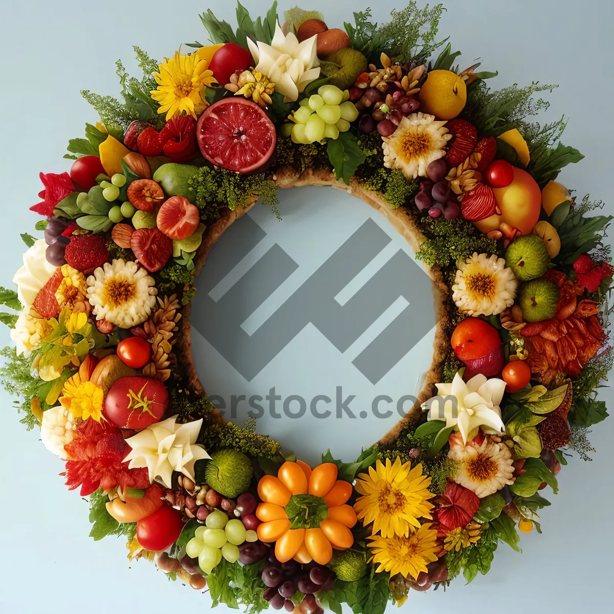 Picture of Festive Floral Framed Jewelry and Holly Necklace