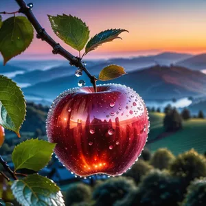 Fresh and Juicy Red Delicious Apple Ornament