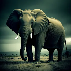 Wild African Elephant in South African Wilderness
