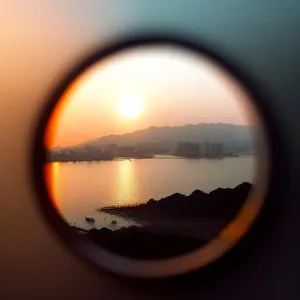 Reflective Car Mirror Shines Light on Hand