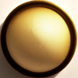 Round Glass Button with Reflection in Hand