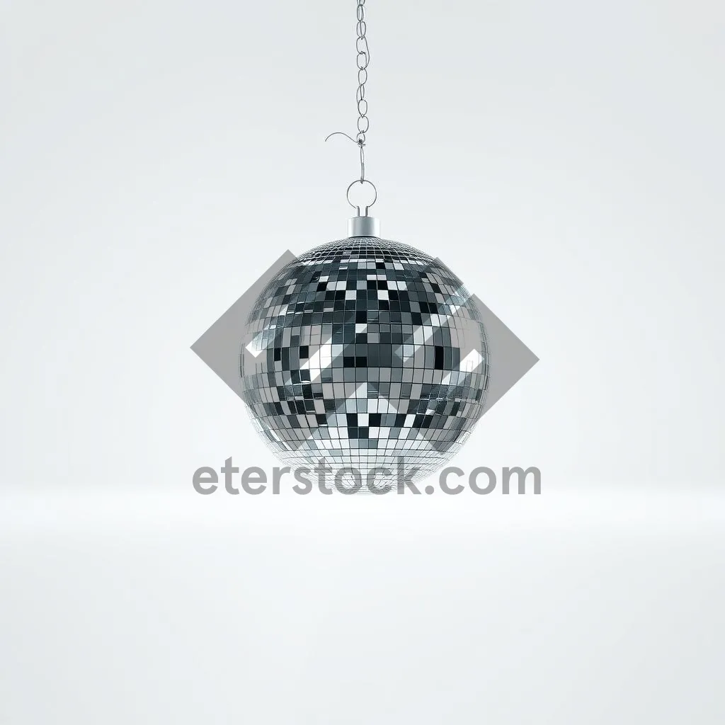 Picture of Festive Gold Bauble Decoration for Winter Celebration.