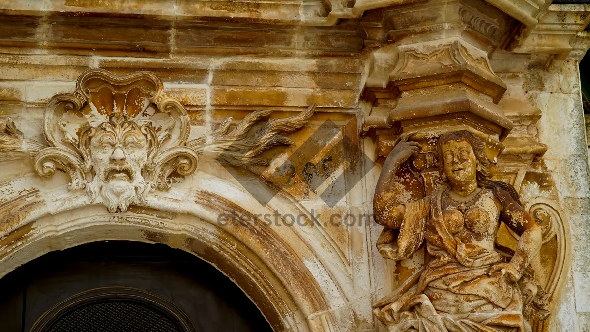 Picture of Historic Cathedral Sculpture in Ancient City Landmark