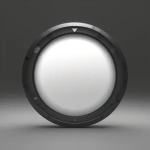 Shiny Black Glass Circle Button Icon